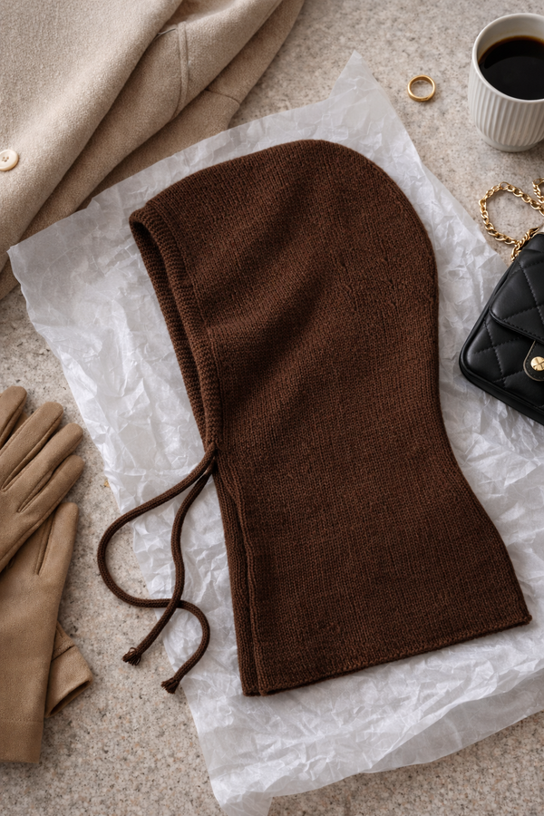 Cagoule I Maille douce choco