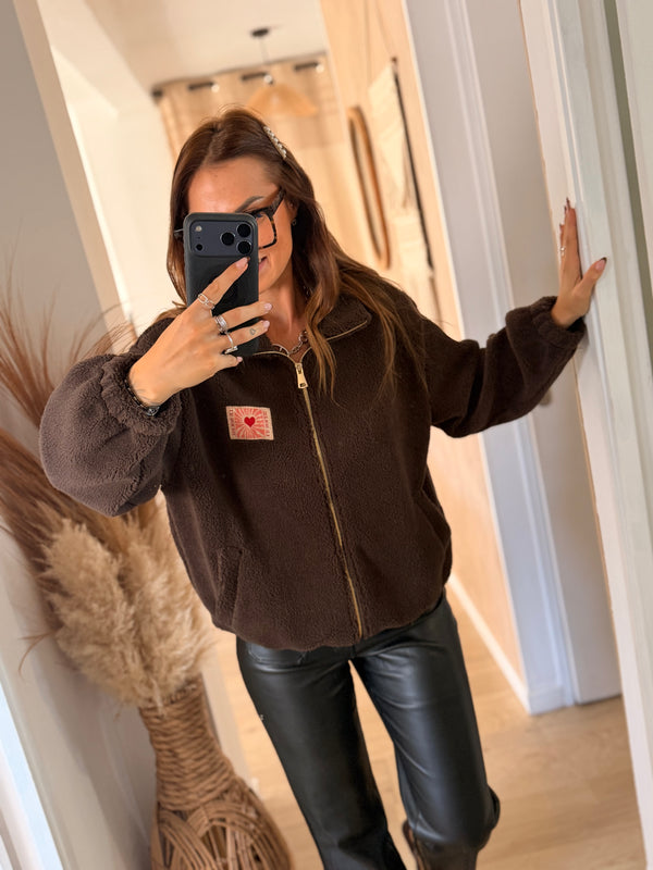 Veste teddy choco