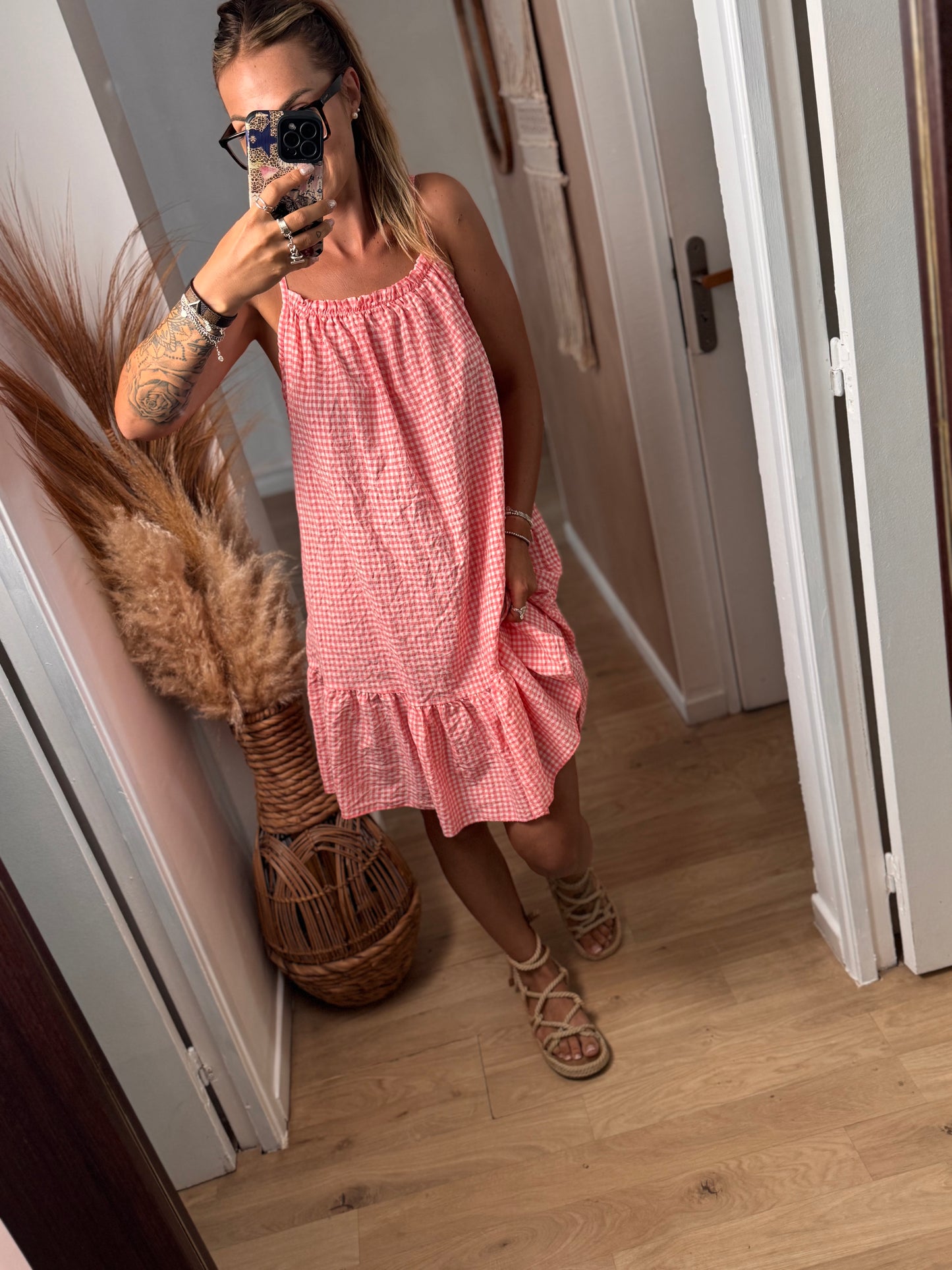 ROBE VICHY ROSE