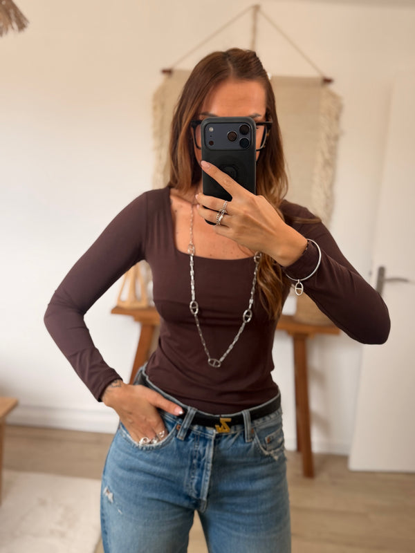 Top Noa marron