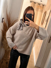 Pull louis taupe