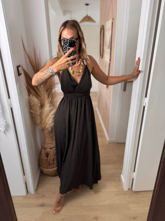 ROBE LONGUE CHOCOLAT LOANNE