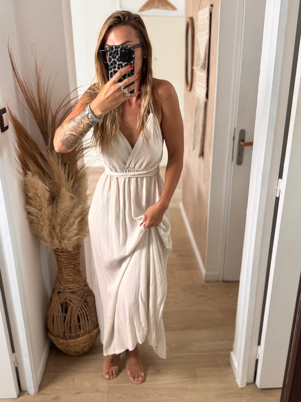 ROBE LONGUE BEIGE LOANNE