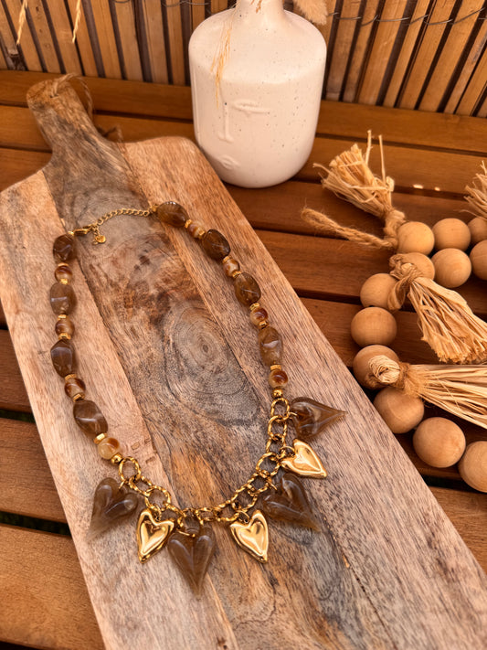 COLLIER CHARMS COEURS