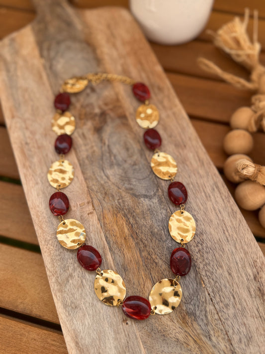 COLLIER MAEL BORDEAUX