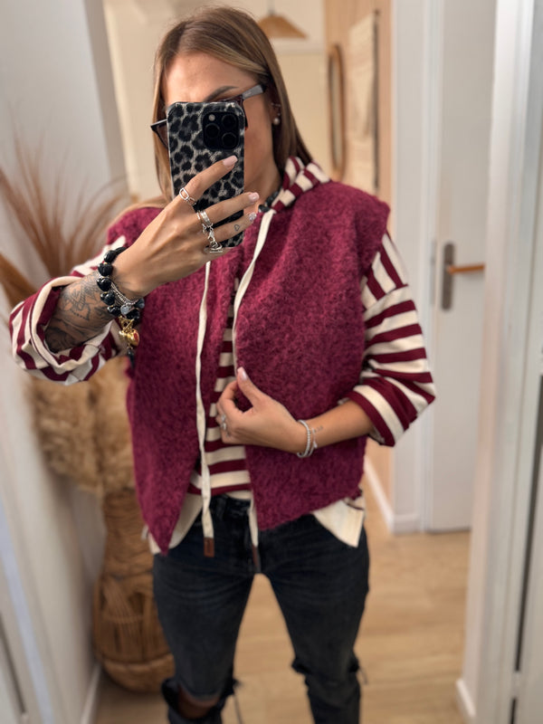 GILET MARIUS BORDEAUX