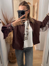 VESTE À FRANGES CHOCO