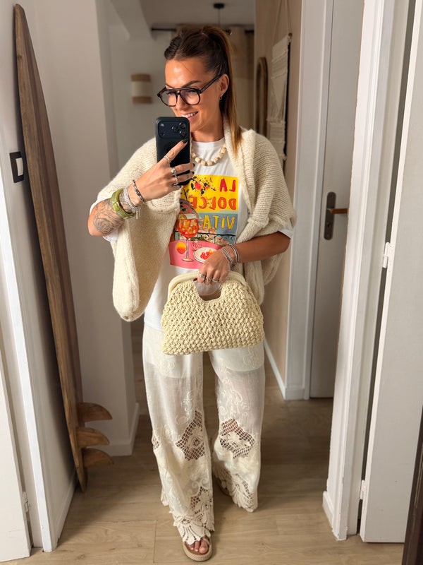 Sac I Crochet beige (réassort 6-03)