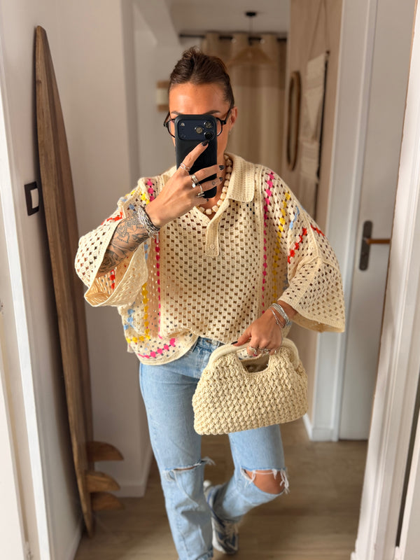 Sac I Crochet beige (réassort 6-03)