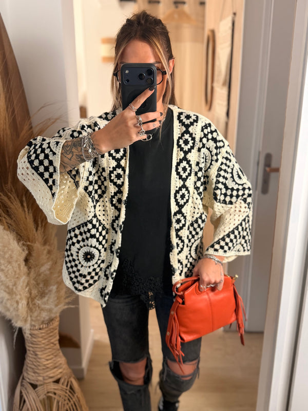 Gilet I crochet noir