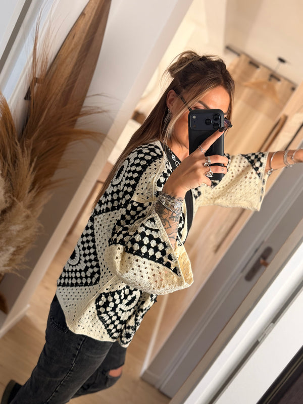 Gilet I crochet noir