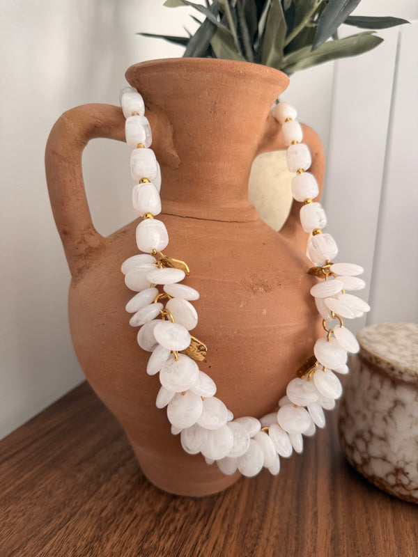 Collier I Maya blanc