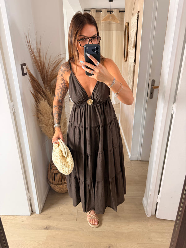 Robe longue I Flora choco
