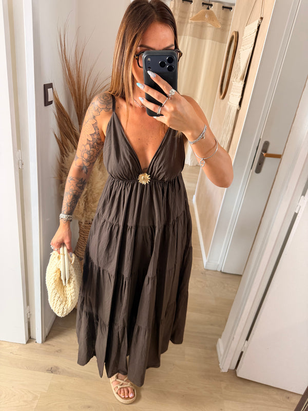 Robe longue I Flora choco