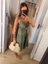 Robe courte I Flora kaki