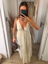 Robe longue I Flora beige
