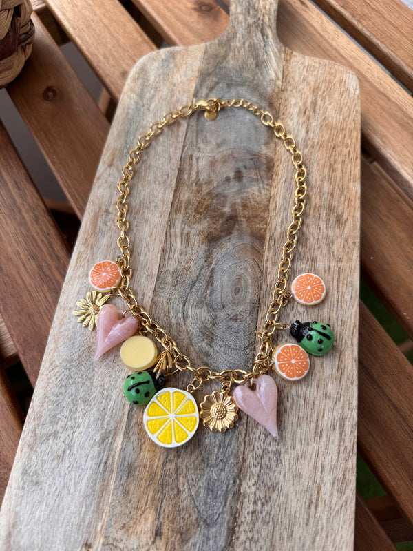 COLLIER CHARMS 🐞🍋