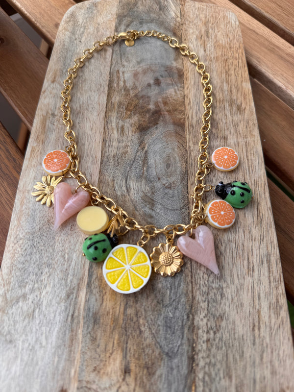 COLLIER CHARMS 🐞🍋