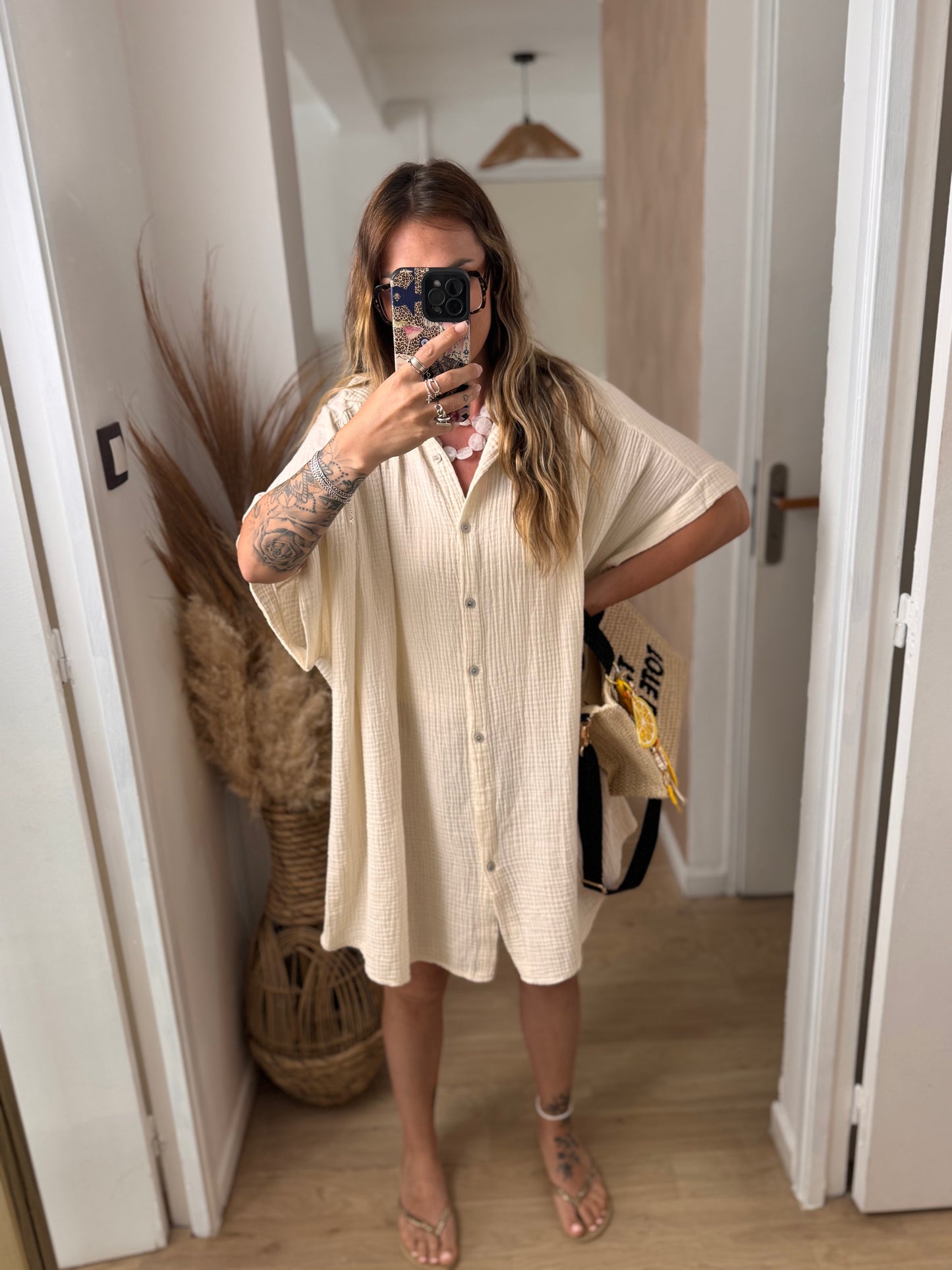 ROBE - CHEMISE LOUISA BEIGE