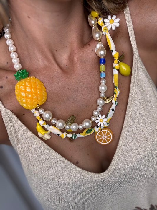 COLLIER DOUBLE CHARMS 🍍