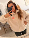 Veste teddy beige