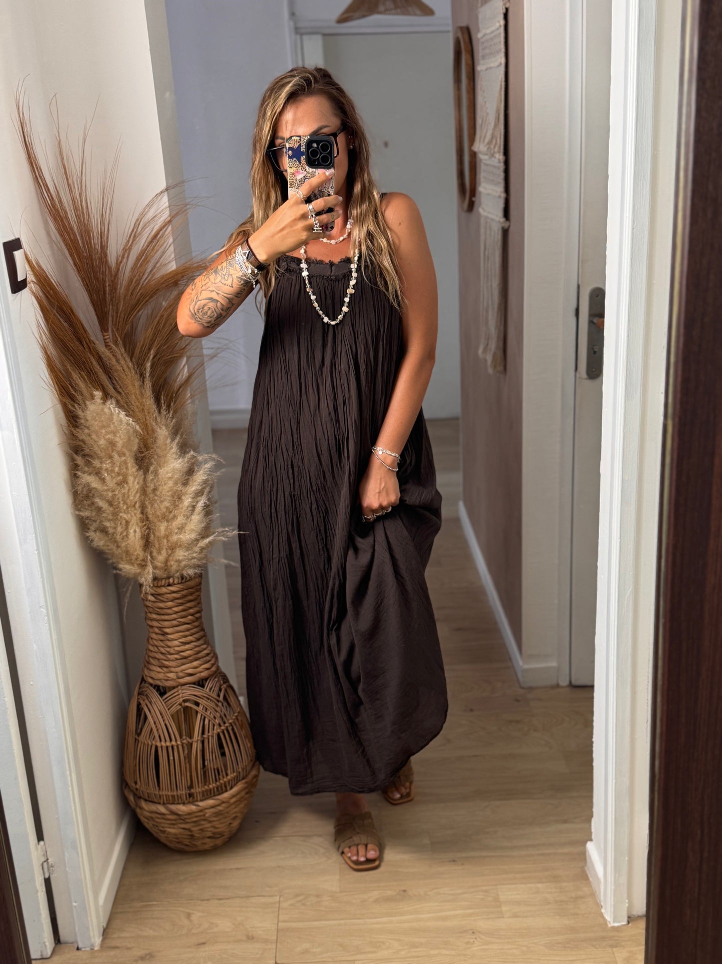 ROBE LONGUE JULIA CHOCOLAT