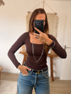 Top Noa marron