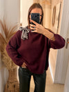 Pull louis aubergine