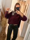 Pull louis aubergine