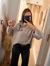 Pull louis taupe