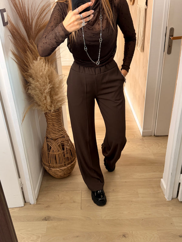 Pantalon Cléo marron