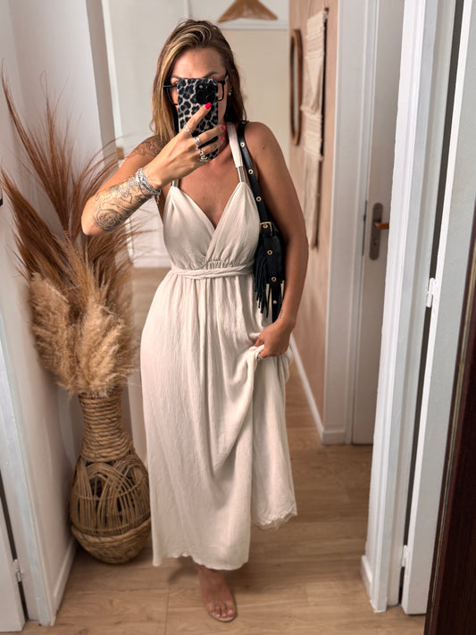 ROBE LONGUE BEIGE LOANNE