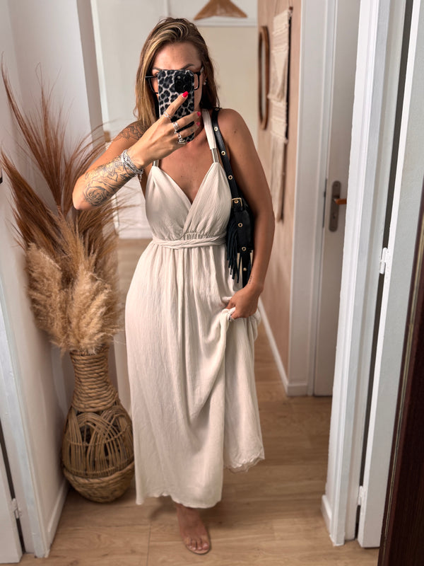 ROBE LONGUE BEIGE LOANNE