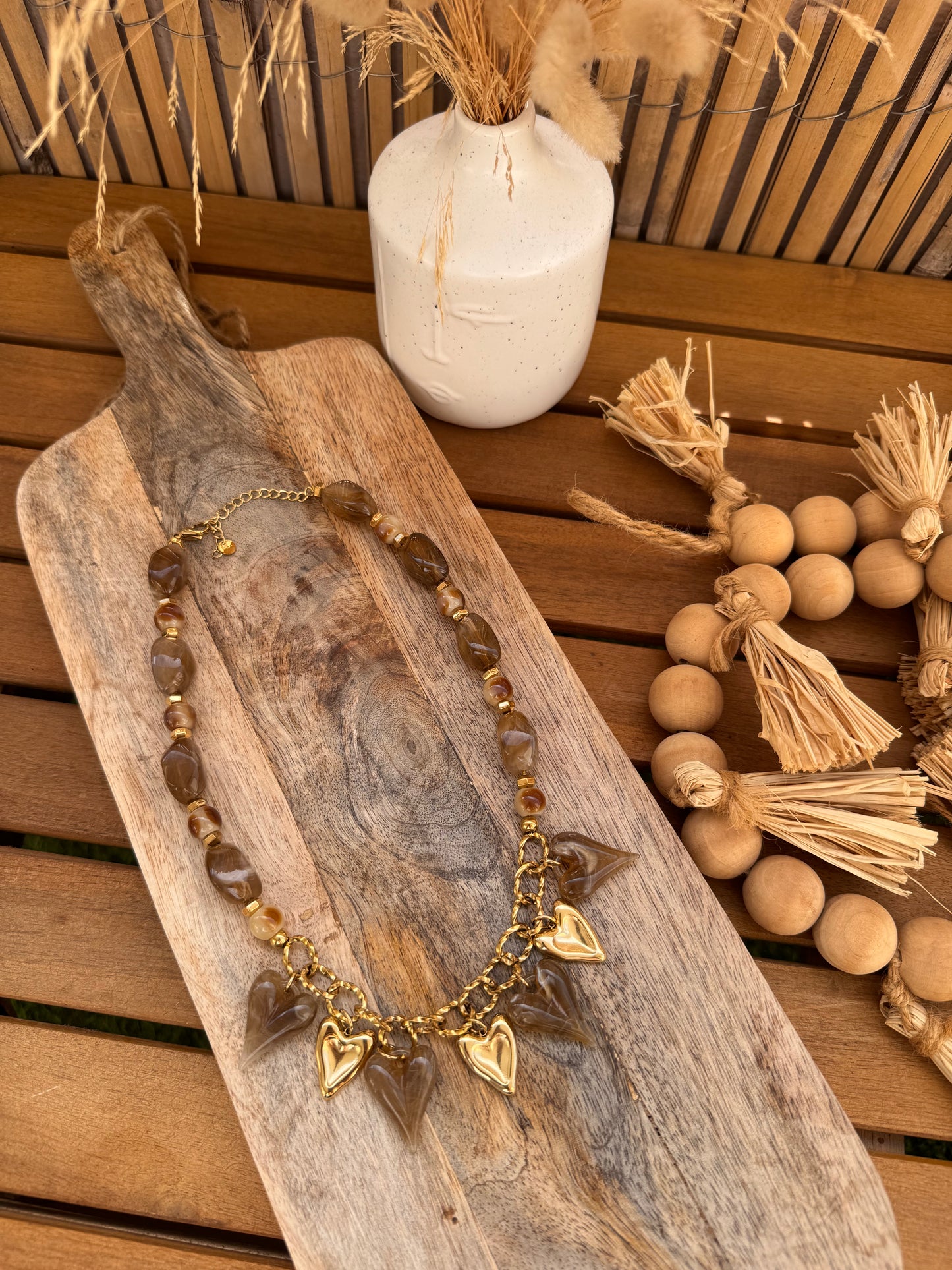 COLLIER CHARMS COEURS
