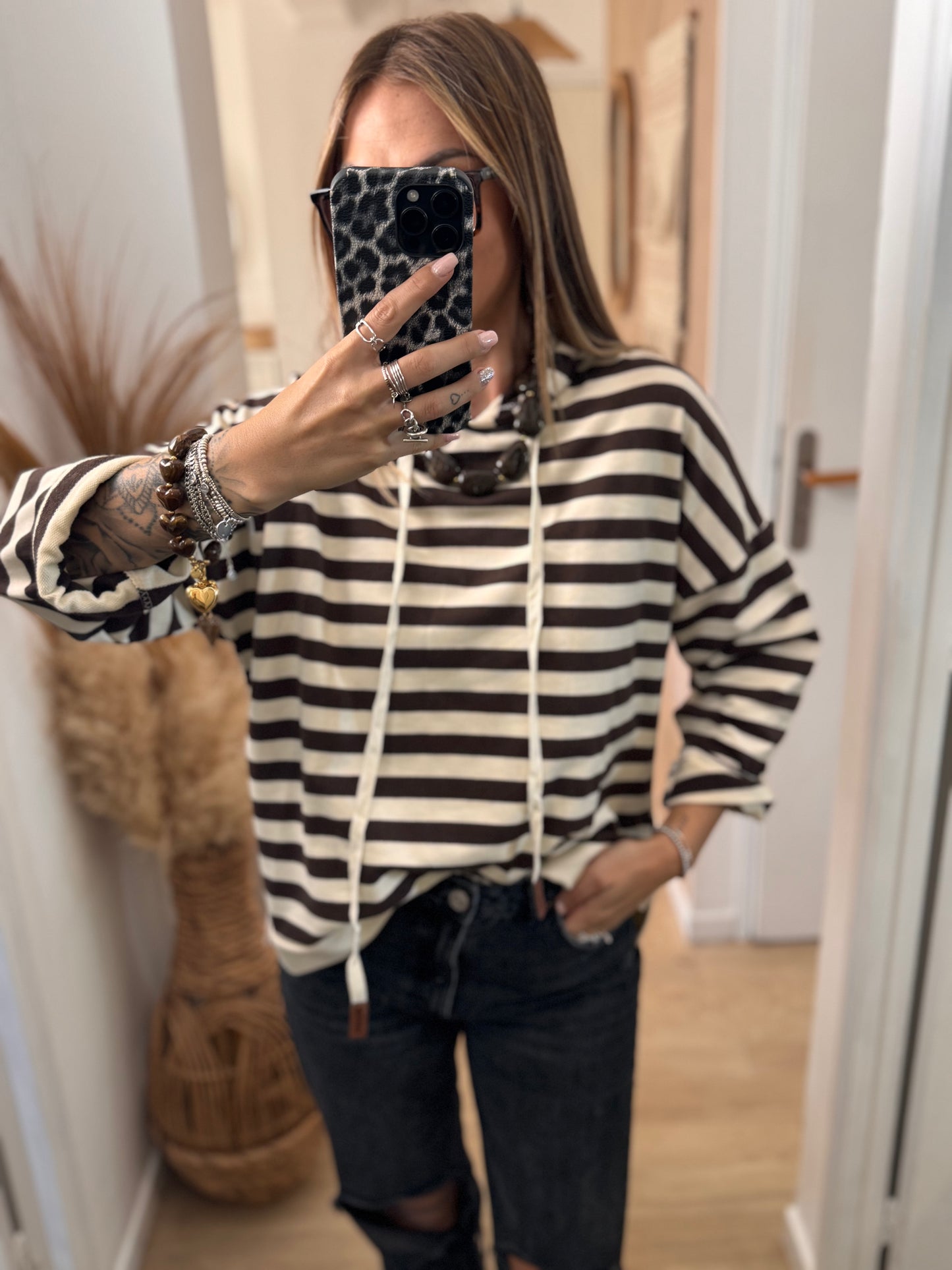 PULL À CAPUCHE CHOCO