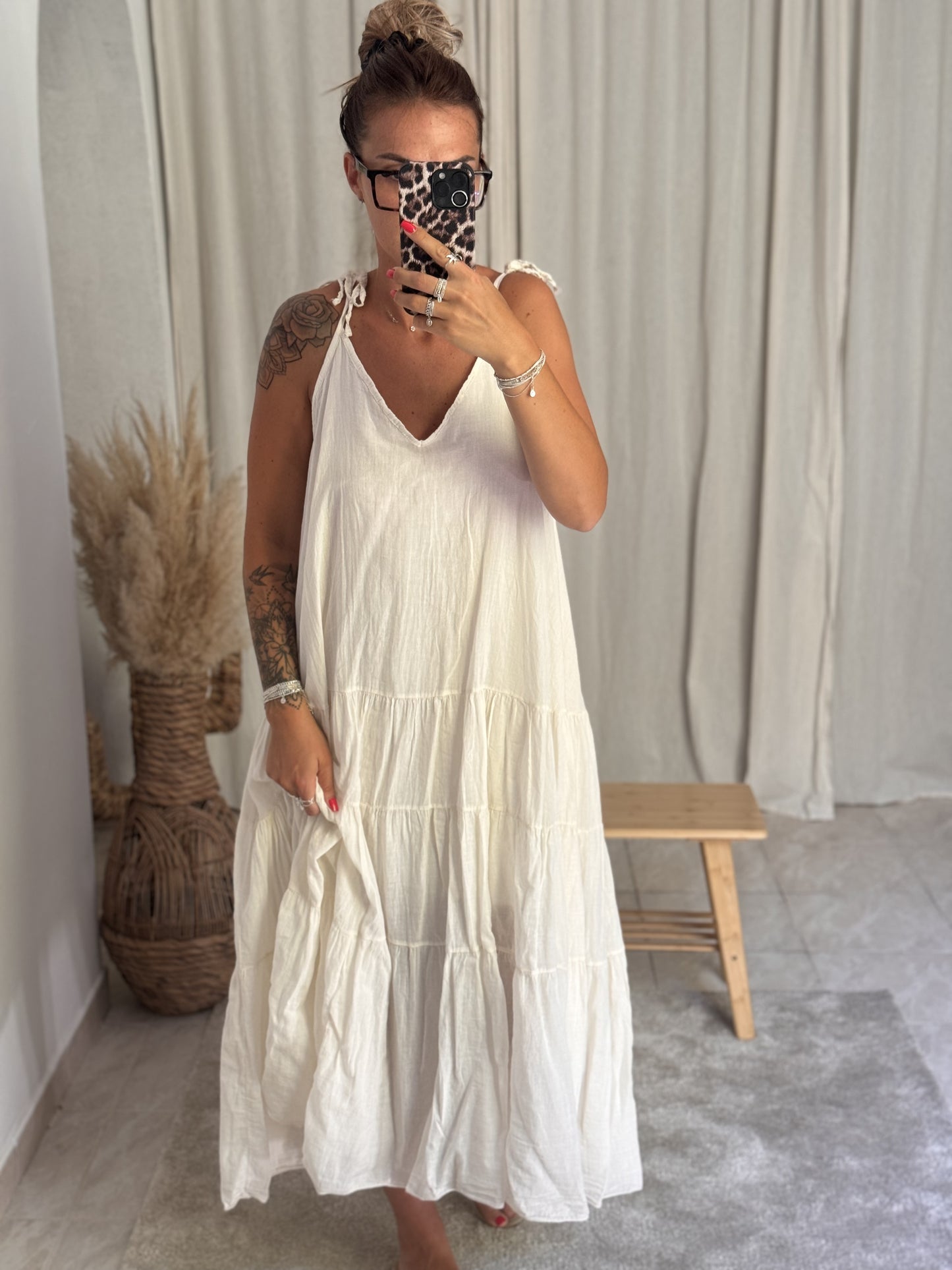 ROBE LONGUE BEIGE