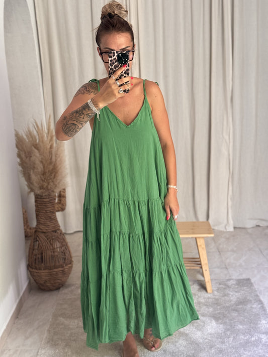 ROBE LONGUE VERTE