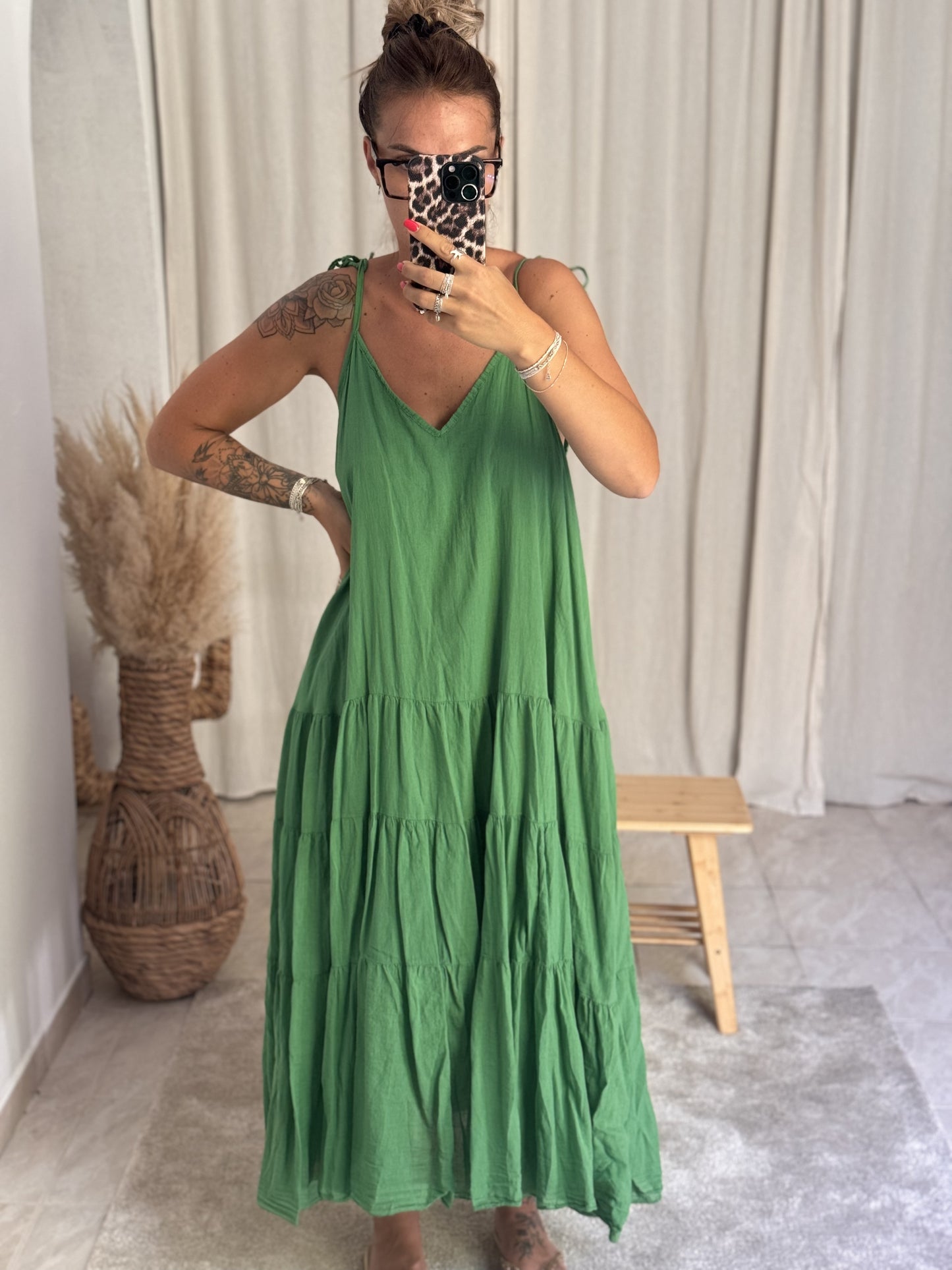 ROBE LONGUE VERTE