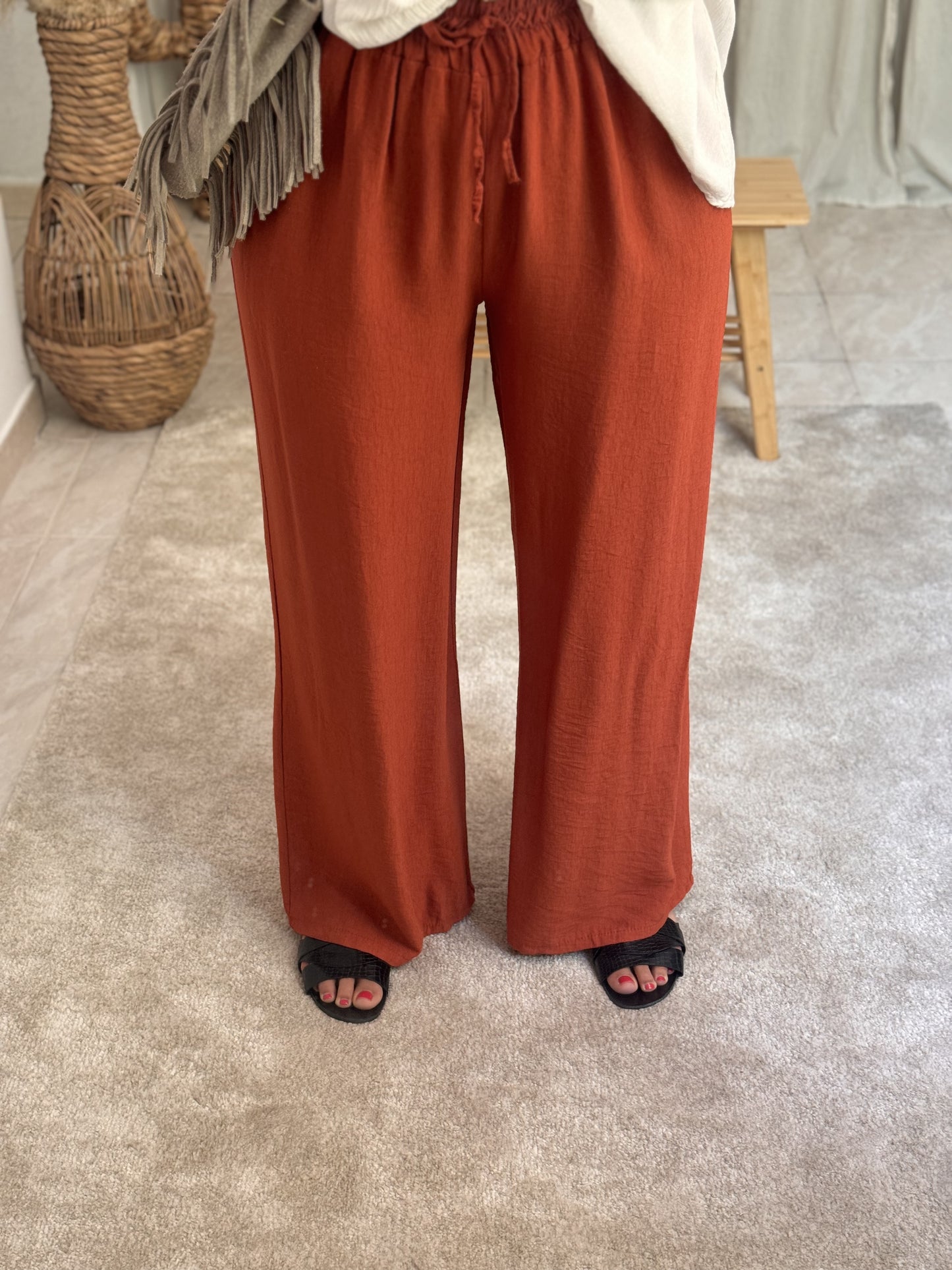 PANTALON FLUIDE TERRACOTA