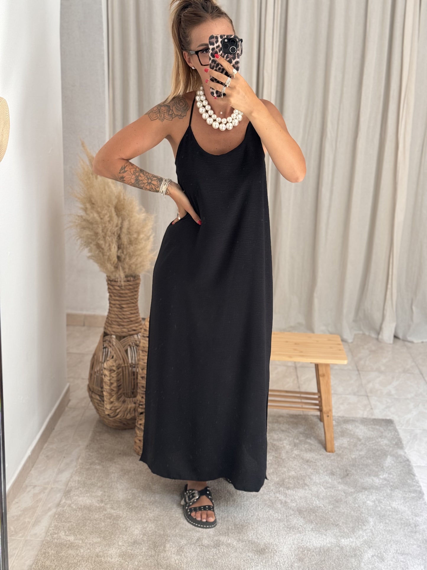 ROBE LONGUE LÉA NOIR