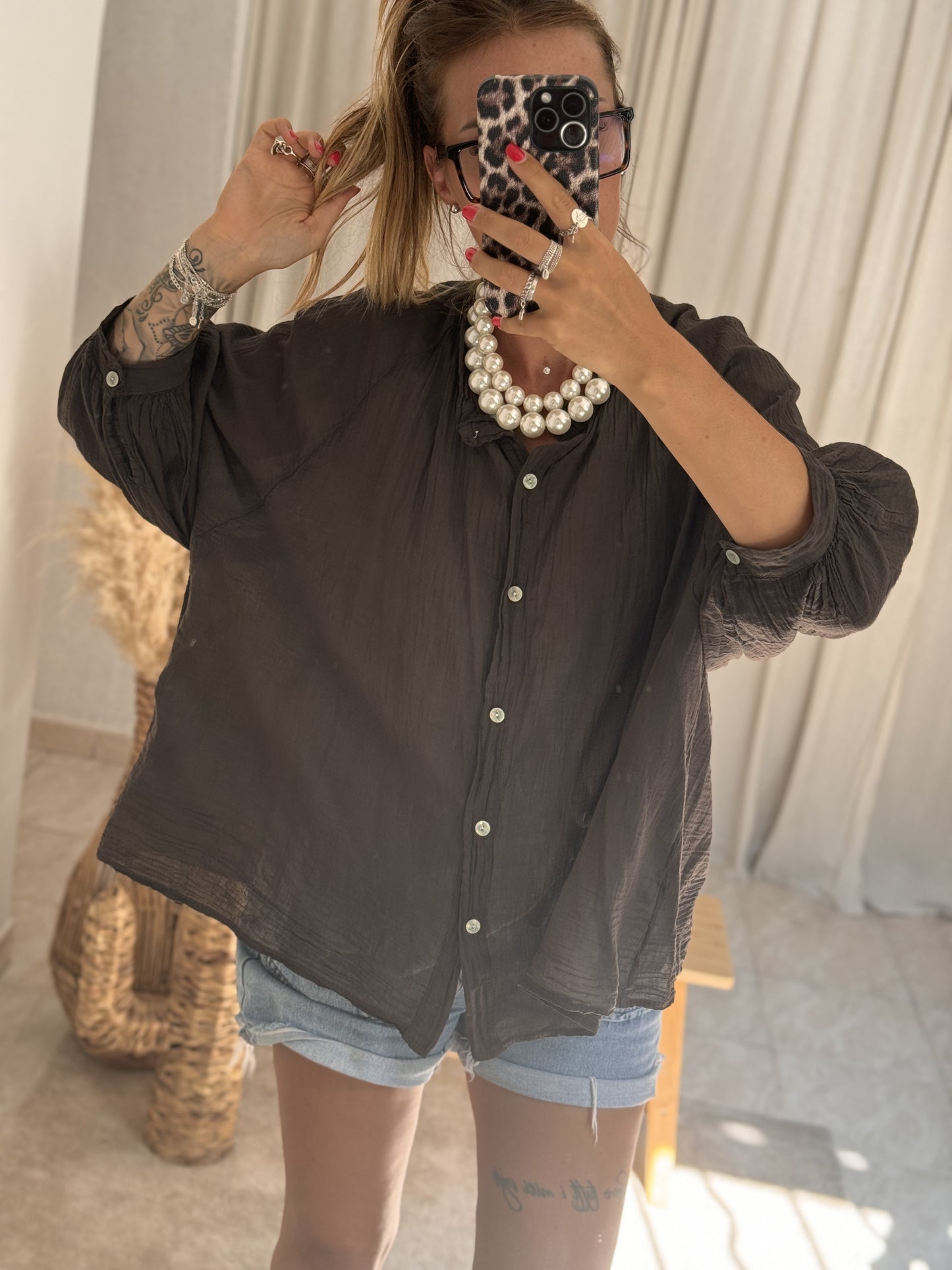 BLOUSE EVA MARRON