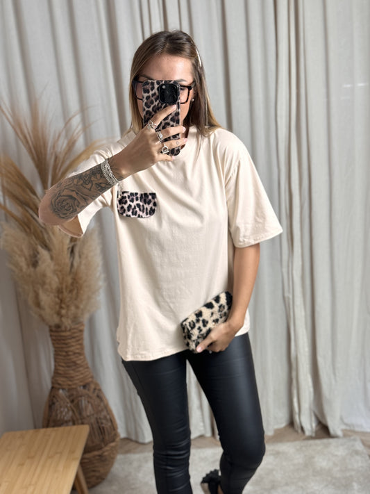 T-SHIRT LÉO BEIGE