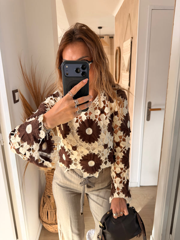 Top crochet I Chocolat