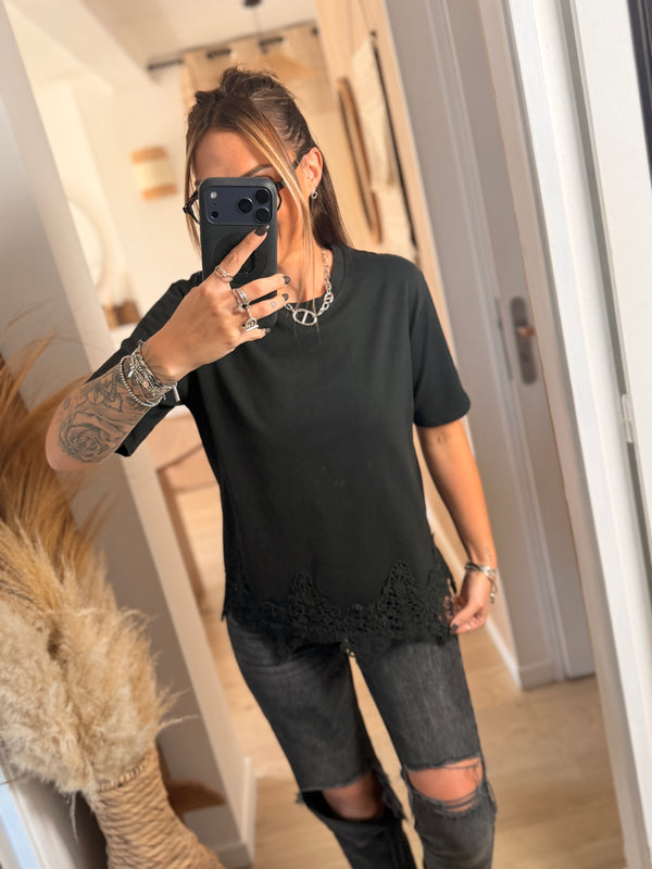 T-shirt I Crochet noir