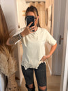 T-shirt I Crochet beige
