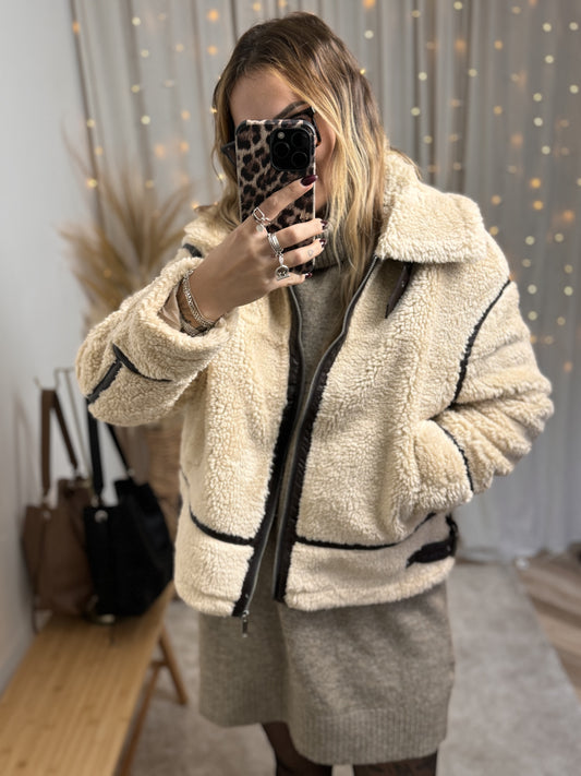 VESTE TEDDY EDEN BEIGE