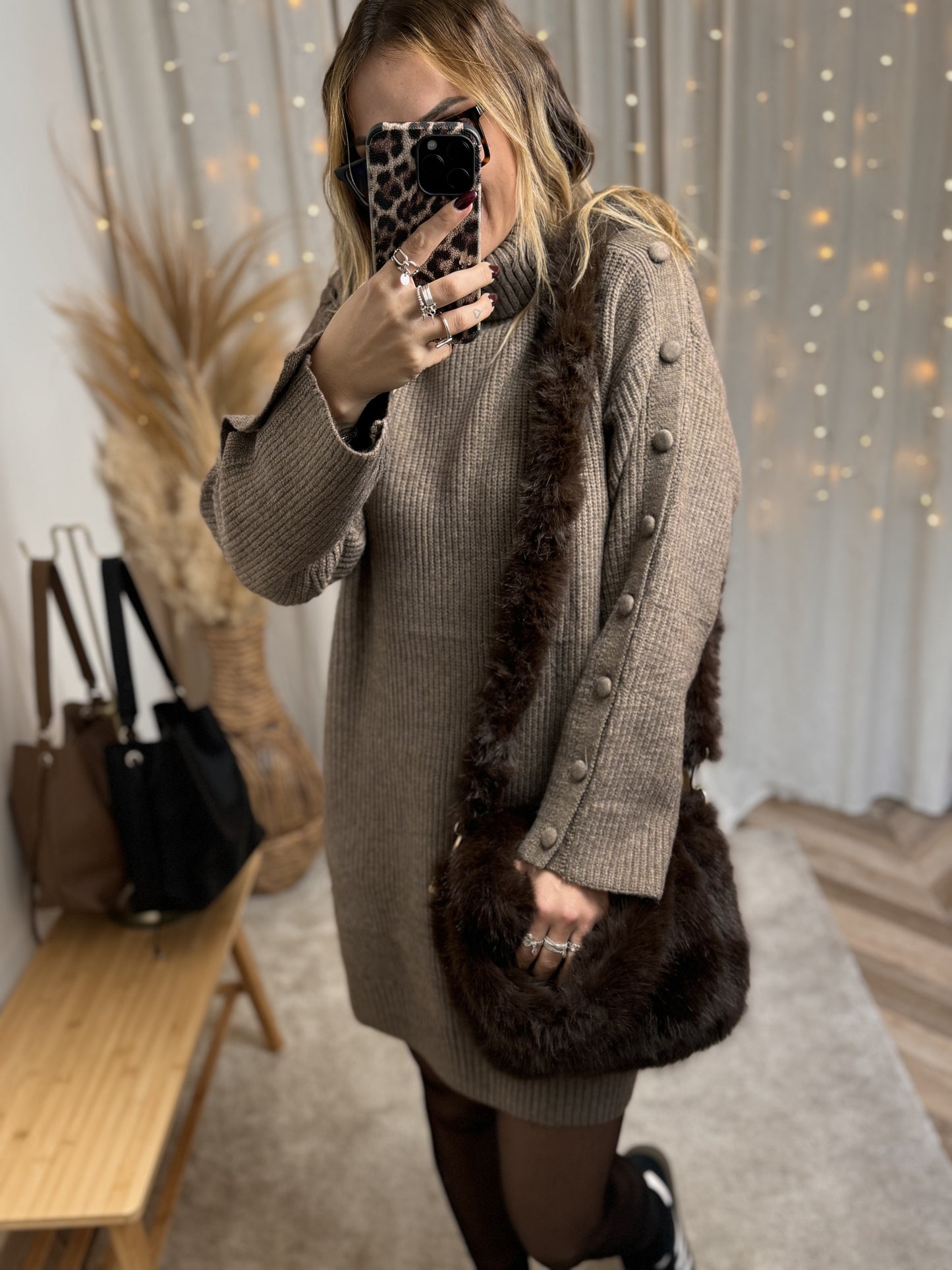 ROBE PULL MATHILDE TAUPE