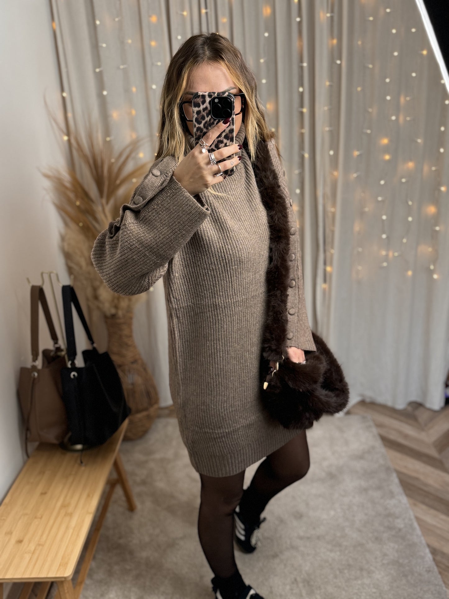 ROBE PULL MATHILDE TAUPE