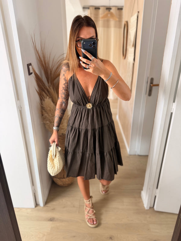 Robe courte I Flora choco