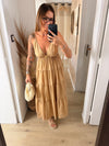 Robe longue I Flora camel